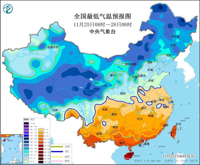 注意防范寒潮！28日前后最低气温0℃线继续南压