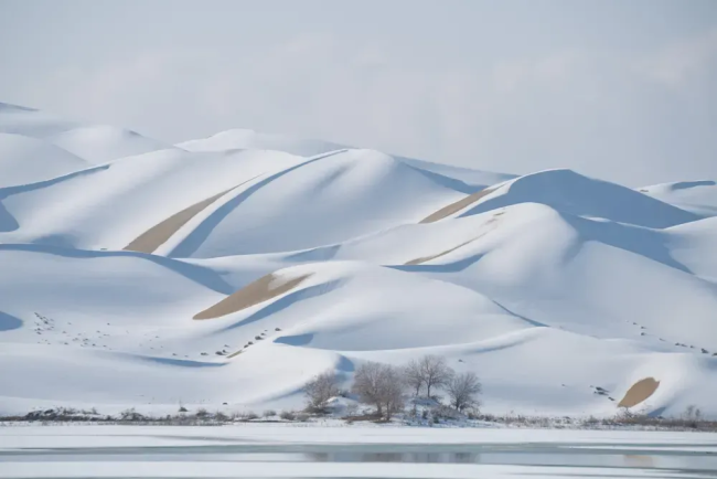 塔克拉玛干沙漠又下雪了？稀罕吗？